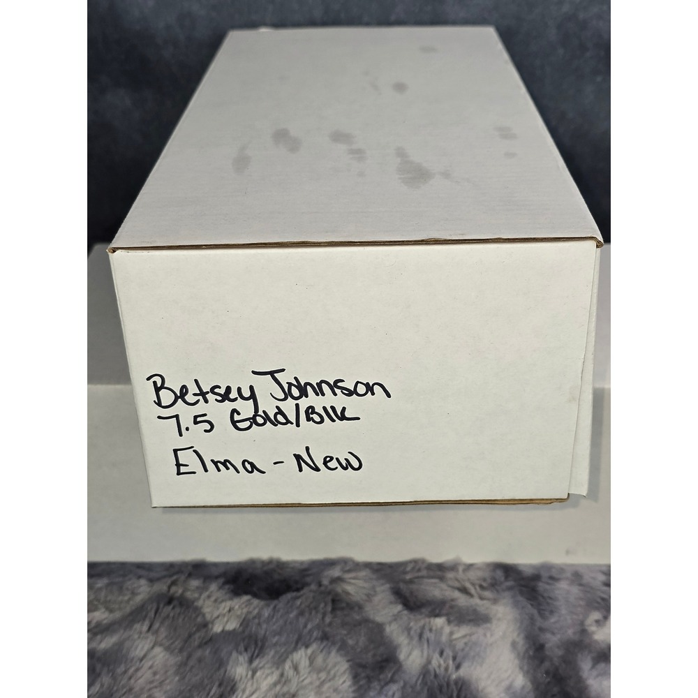 New Betsey Johnson Elma Pumps Gold Rhinestone Floral Mesh Heels Womens 7.5 - Picture 7 of 7